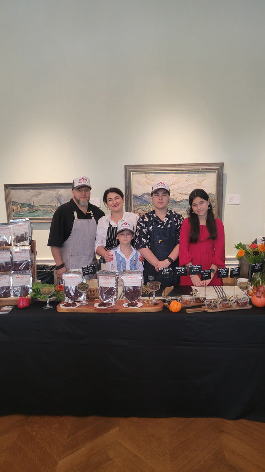Papa Did It Gastro Family together at Ukrainian Institute event in New York, presenting handcrafted meat products