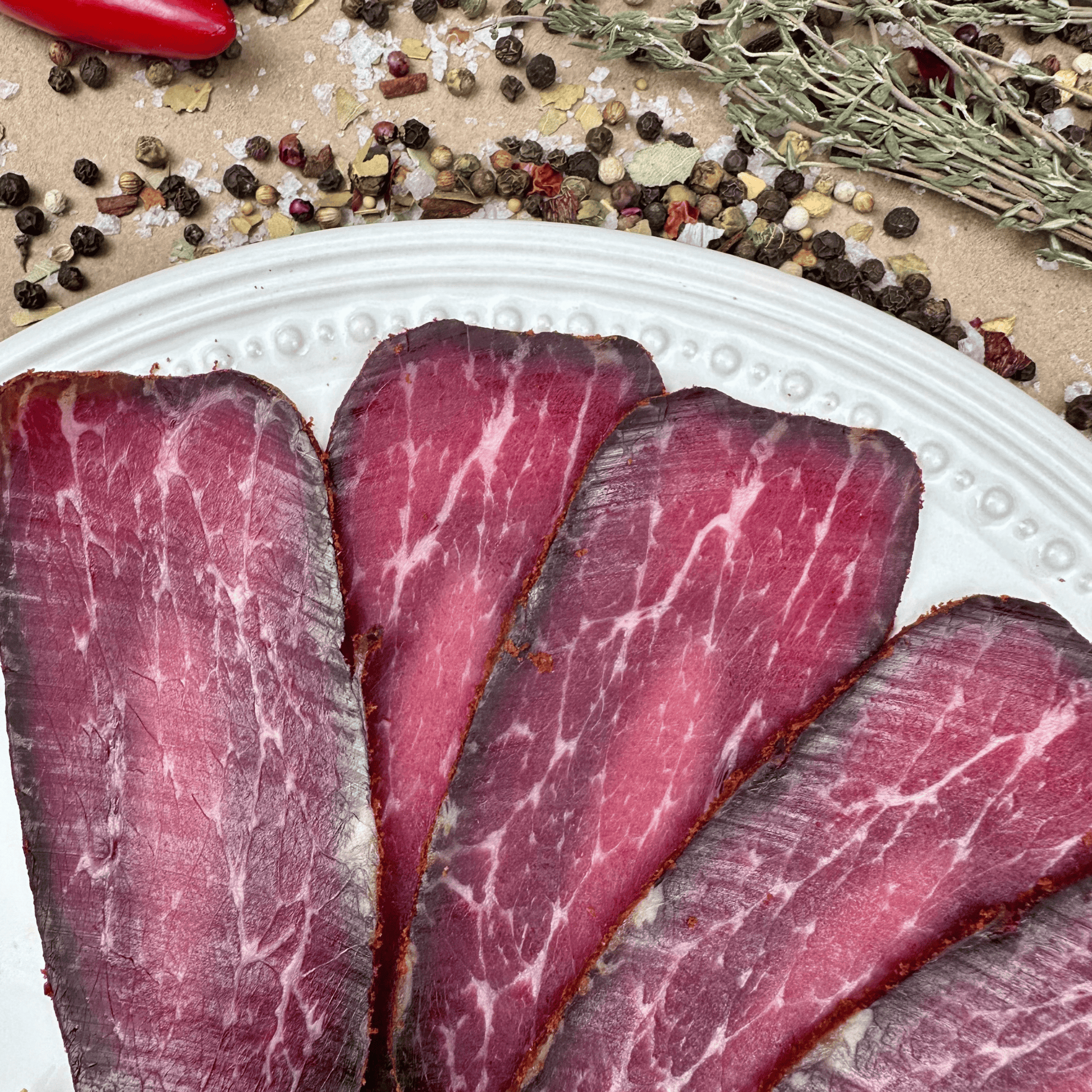 Papa Did It Air-Dried Beef 3 lb Basturma – Hickory-Smoked & Air-Dried Spiced Beef