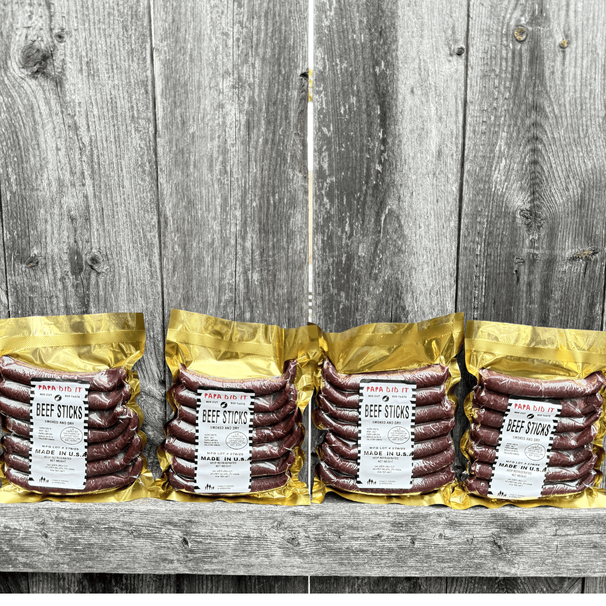 Papa Did It Air-Dried Beef Beef Sticks — Hickory-Smoked Snack