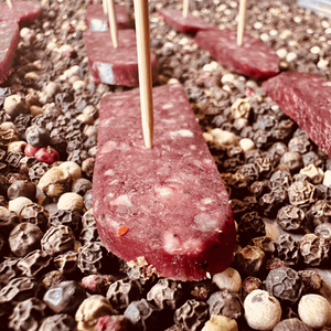 Papa Did It Air-Dried Beef Beef Sudjuk — Hickory-Smoked Dry-Cured Spiced Beef Sausage