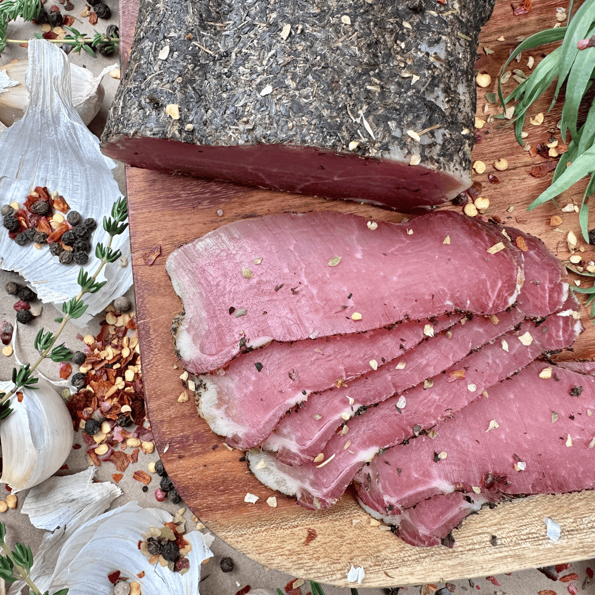 Papa Did It Air-Dried Beef Pork Loin with Herbs Sliced — Hickory-Smoked Pork Loin