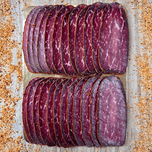 Papa Did It Air-Dried Beef Sliced Basturma – Hickory-Smoked &amp; Air-Dried Spiced Beef