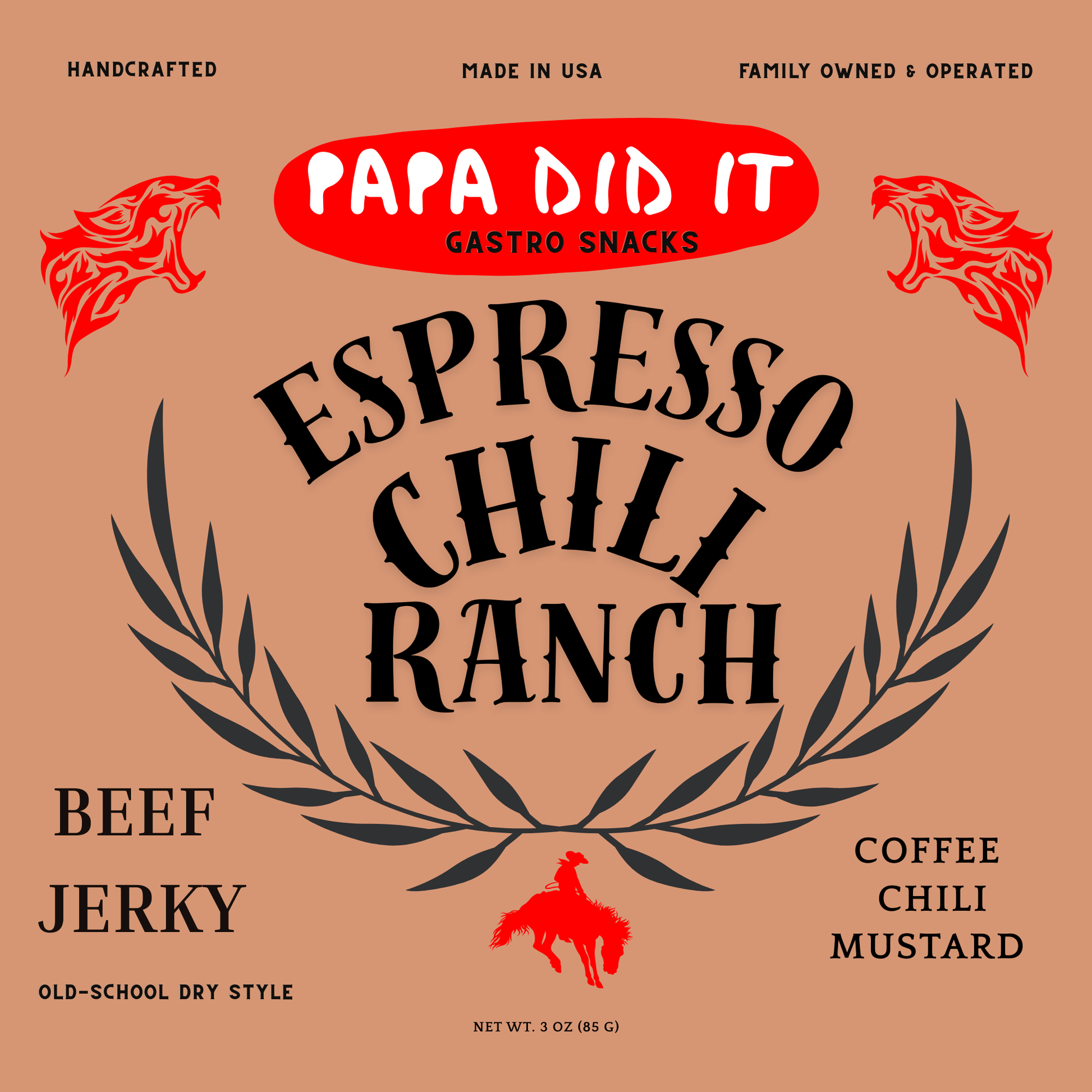 Papa Did It Beef Jerky — Espresso Chili Ranch