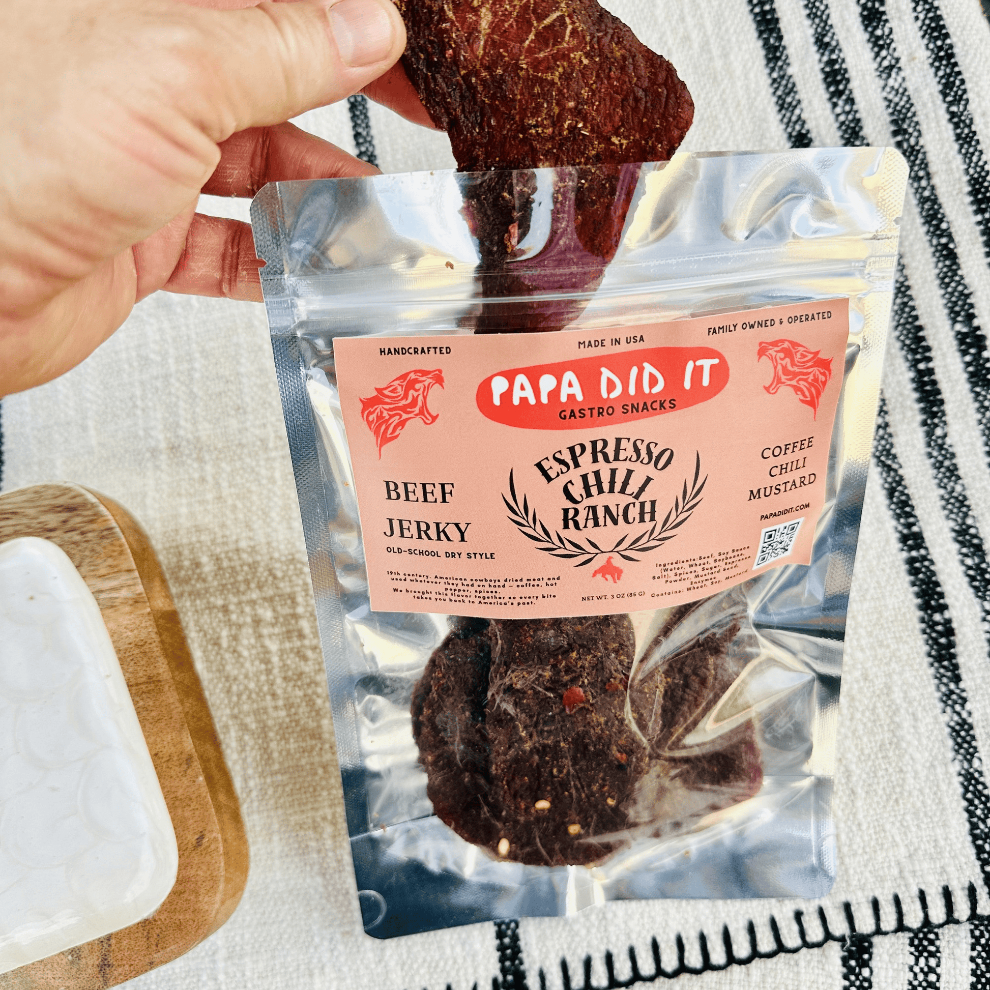 Papa Did It Beef Jerky — Espresso Chili Ranch