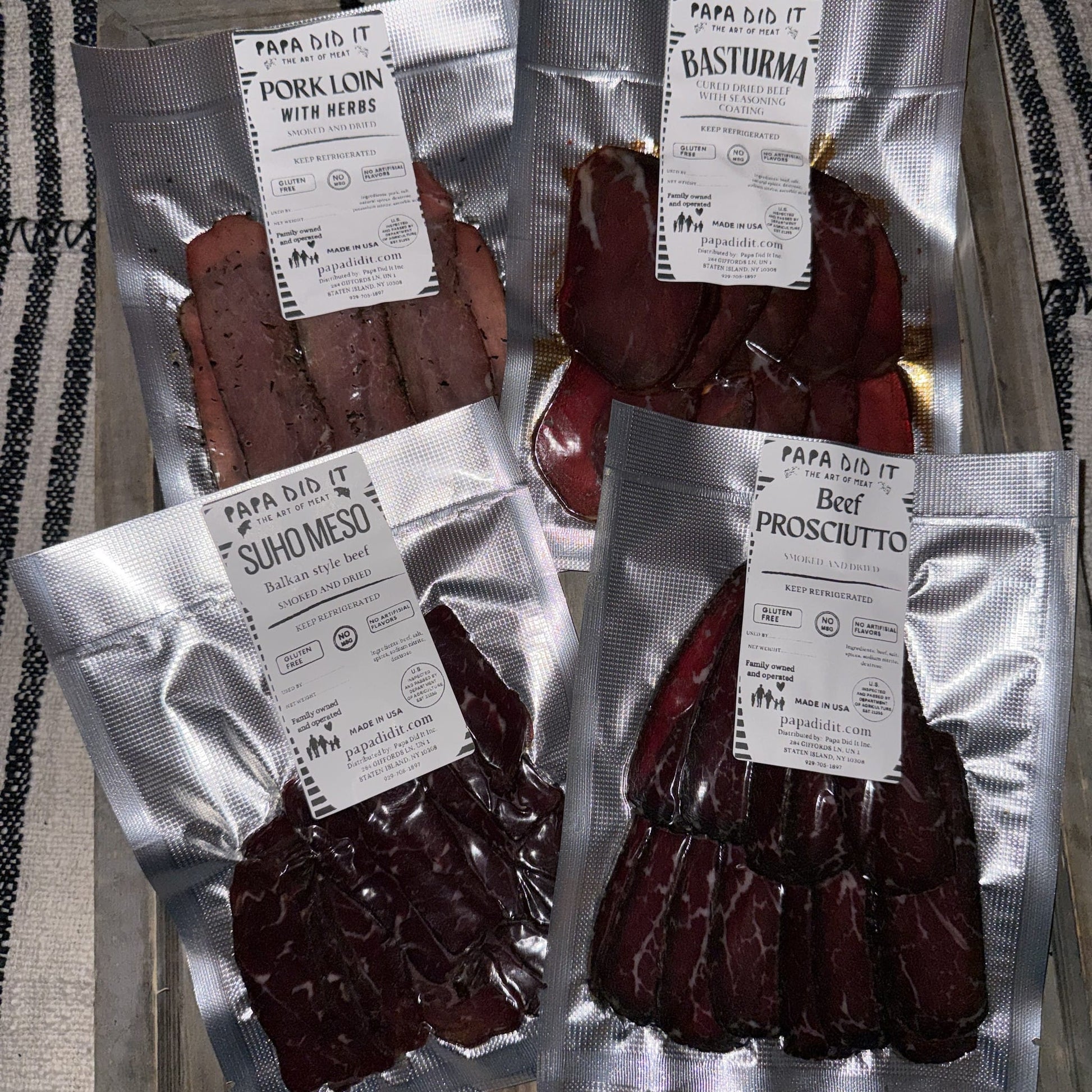 Papa Did It Meat Sample Starter Pack — 4 Artisanal Meats Sampler | Free Shipping