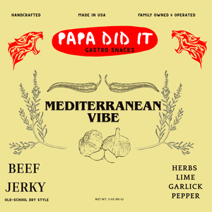 Papa Did It Mediterranean Vibe Beef Jerky | Handcrafted Dry Jerky