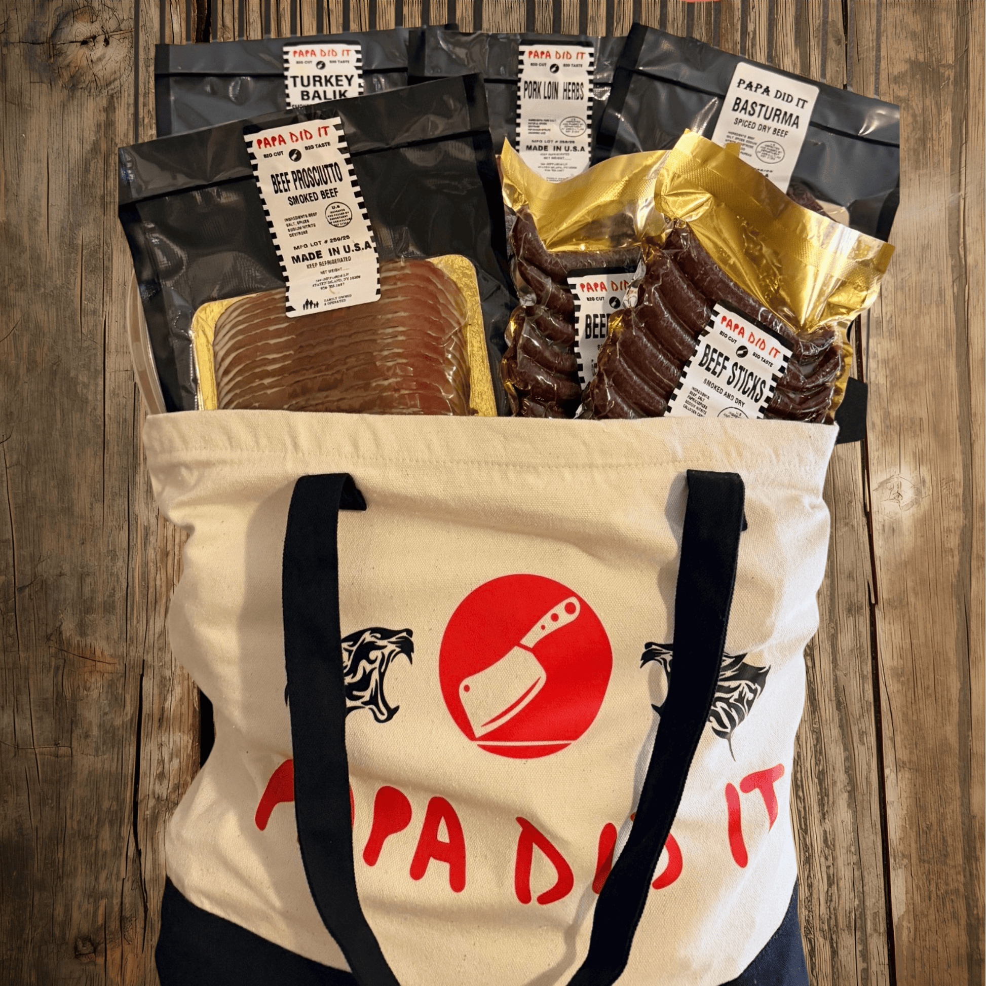 Papa Did It PORK FREE.  Meat Gift Set